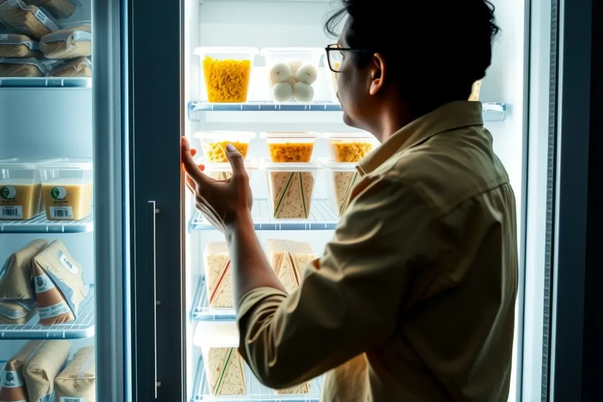 Breakfast vending machine with sealed poha, upma and idli packs in an Indian office pantry